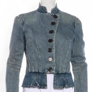 Marc Jacobs Asymmetrical Military Marching Band Denim